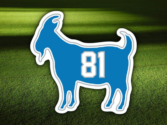 Calvin Johnson Goat 81 Waterproof Vinyl Sticker Decal Art