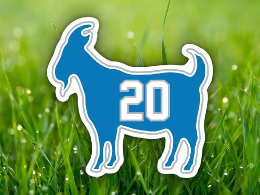 Barry Sanders Goat 20 Waterproof Vinyl Sticker Decal Art