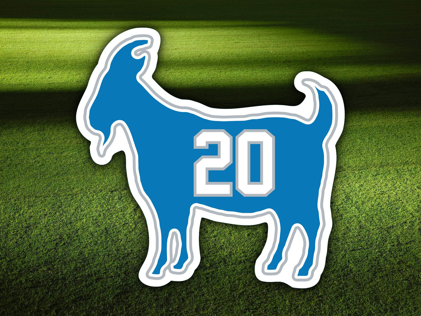 Barry Sanders Goat 20 Waterproof Vinyl Sticker Decal Art