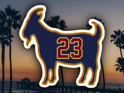 Lebron James Goat 23 Lakers Cavaliers Waterproof Vinyl Sticker Decal Art