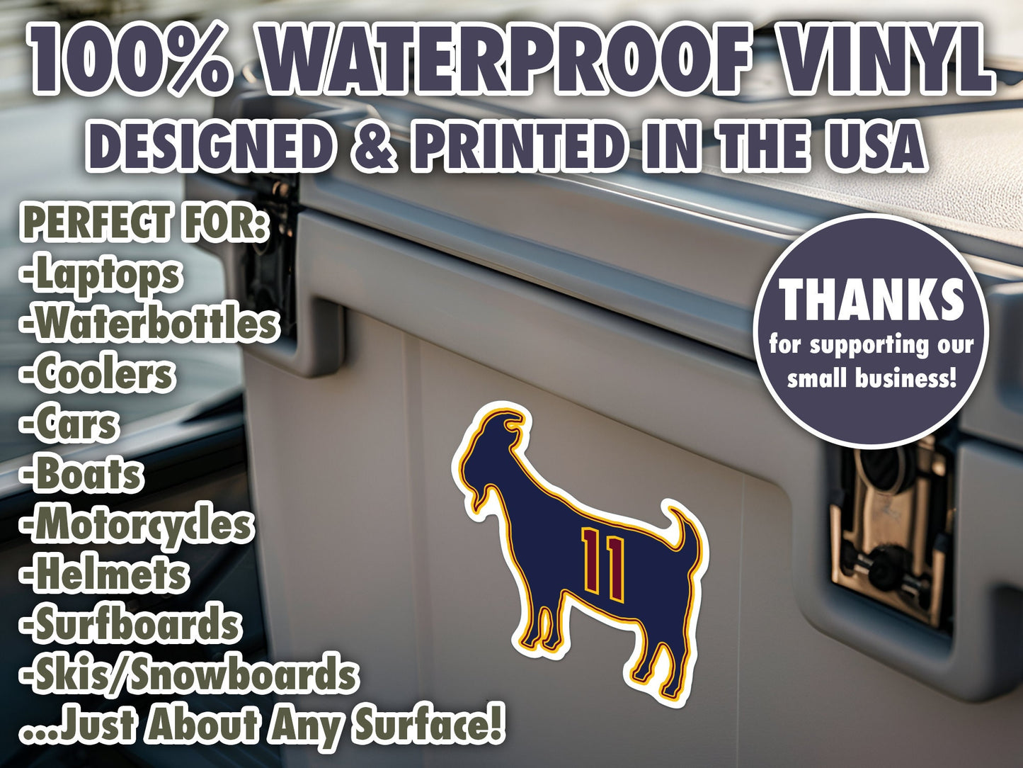 Zydrunas Ilgauskas Goat 11 Cavaliers Waterproof Vinyl Sticker Decal Art