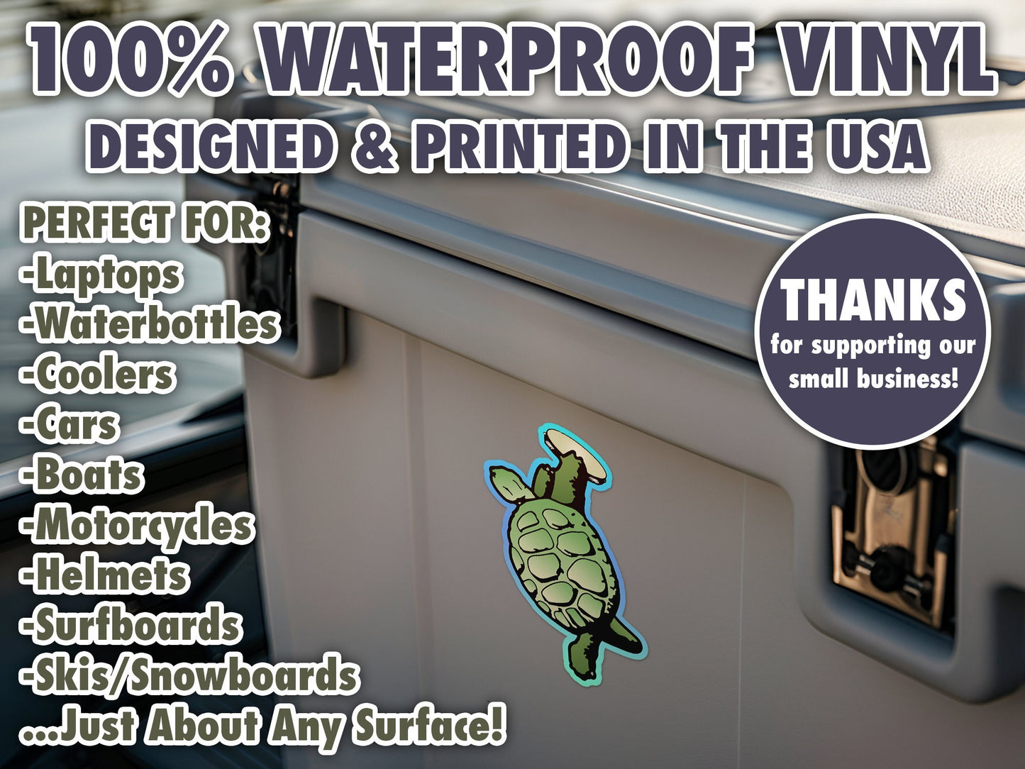 Terrapin Turtle With Tambourine Waterproof Vinyl Sticker Decal Grateful Dead Lyric Art
