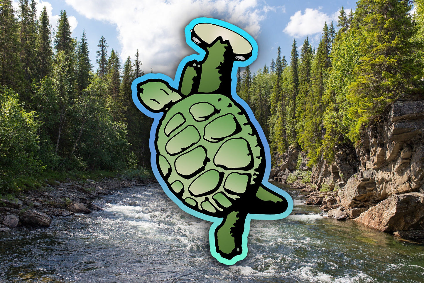 Terrapin Turtle With Tambourine Waterproof Vinyl Sticker Decal Grateful Dead Lyric Art