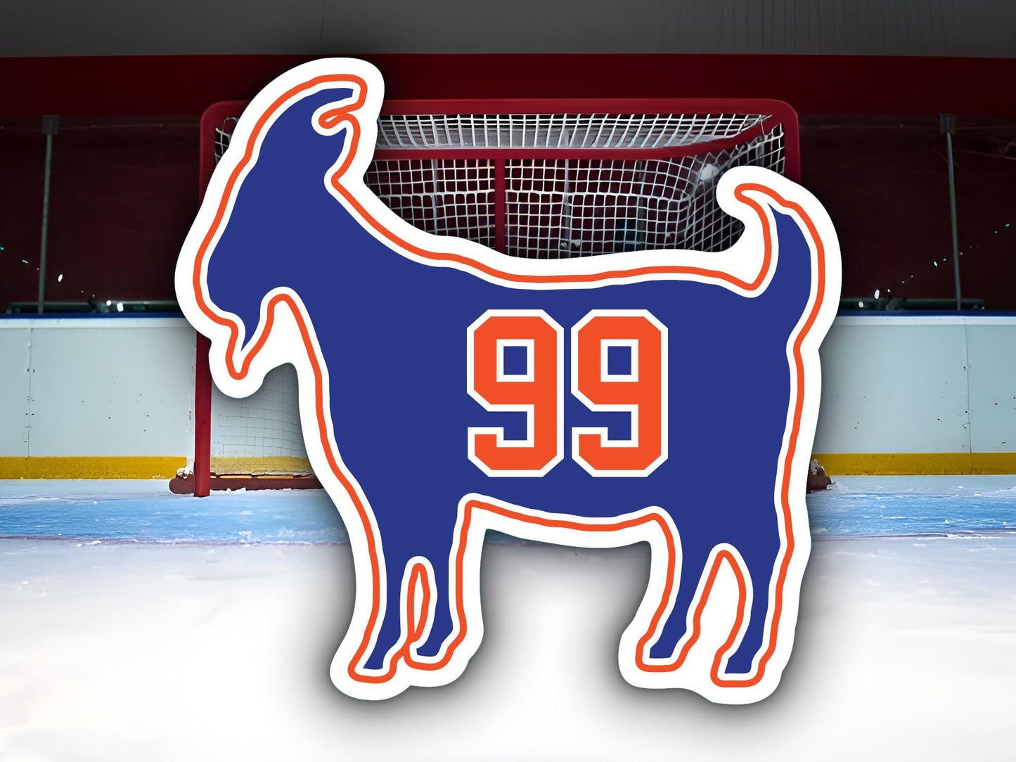 Wayne Gretzky Oilers Goat 99 Waterproof Vinyl Sticker Decal Art