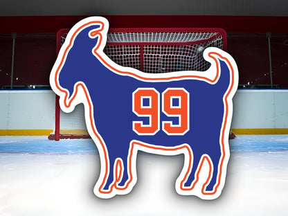 Wayne Gretzky Oilers Goat 99 Waterproof Vinyl Sticker Decal Art