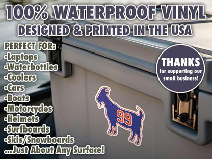 Wayne Gretzky Oilers Goat 99 Waterproof Vinyl Sticker Decal Art