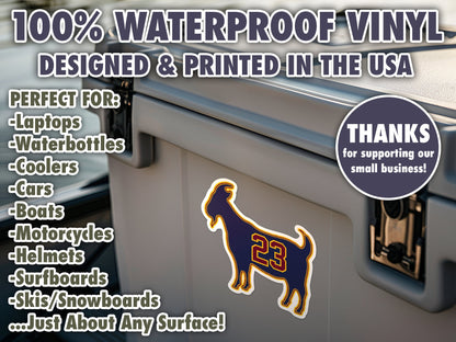 Lebron James Goat 23 Lakers Cavaliers Waterproof Vinyl Sticker Decal Art