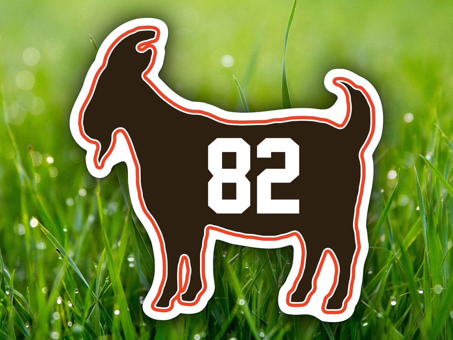 Ozzie Newsome Goat 82 Browns Waterproof Vinyl Sticker Decal Art