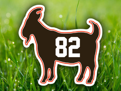 Ozzie Newsome Goat 82 Browns Waterproof Vinyl Sticker Decal Art