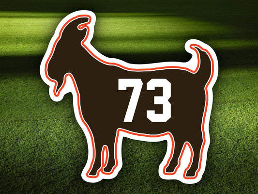 Joe Thomas Goat 73 Browns Waterproof Vinyl Sticker Decal Art