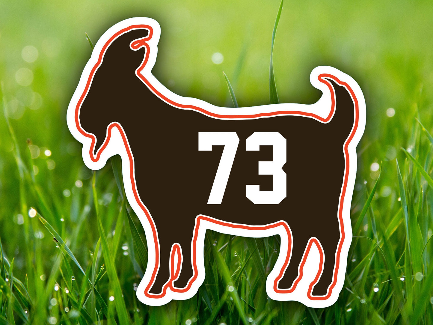 Joe Thomas Goat 73 Browns Waterproof Vinyl Sticker Decal Art