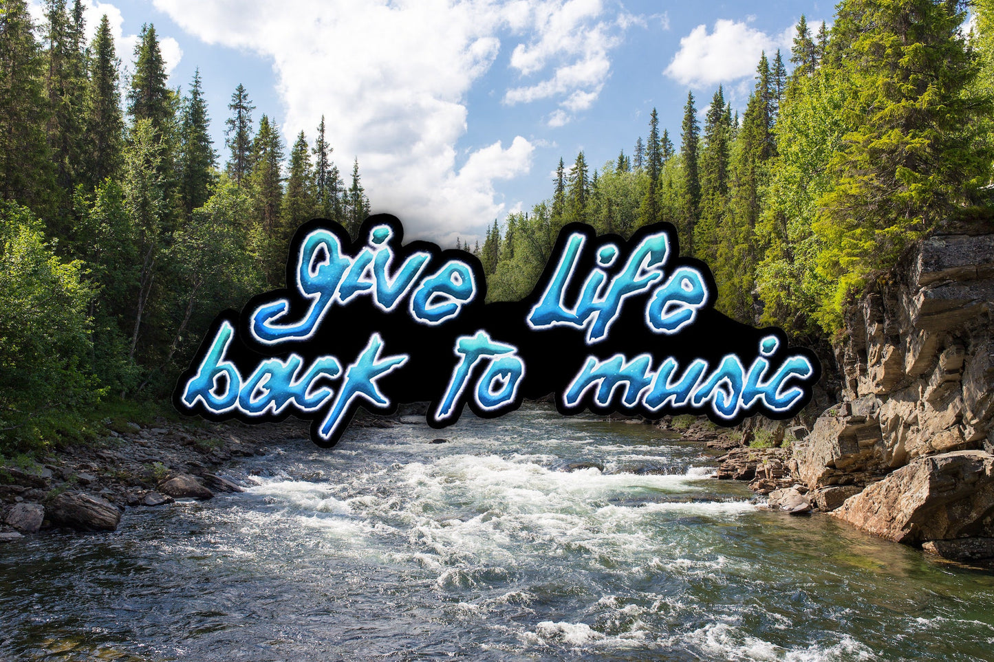 Give Life Back To Music Waterproof Vinyl Sticker Decal Daft Punk Lyric Art