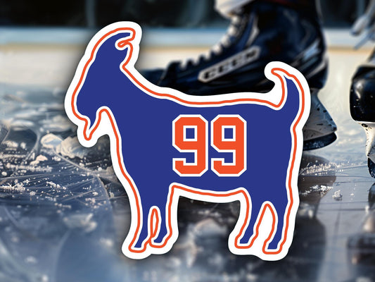 Wayne Gretzky Oilers Goat 99 Waterproof Vinyl Sticker Decal Art