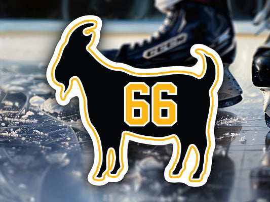 Mario Lamieux Goat 66 Penguins Waterproof Vinyl Sticker Decal Art